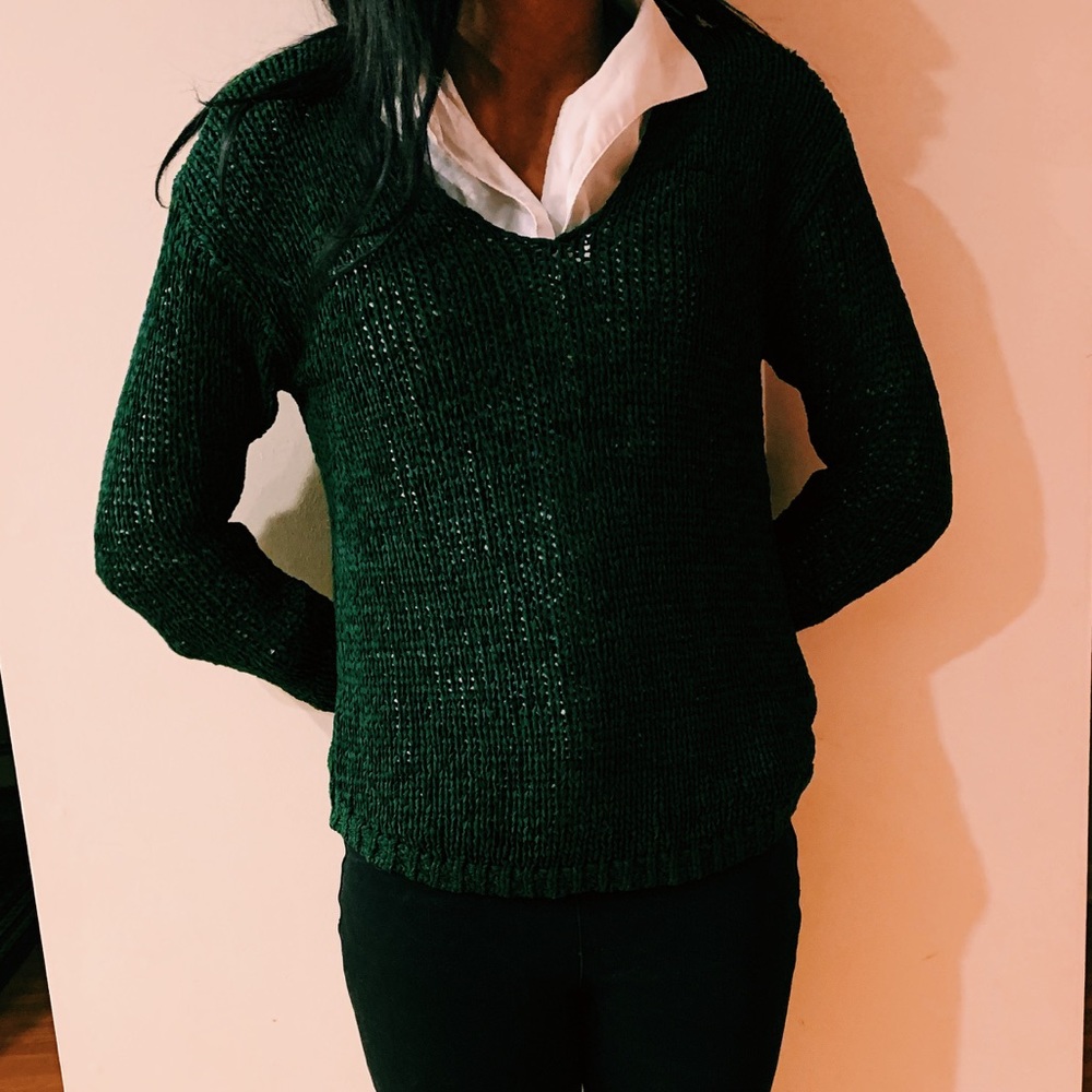 Dark Green Knit Sweater